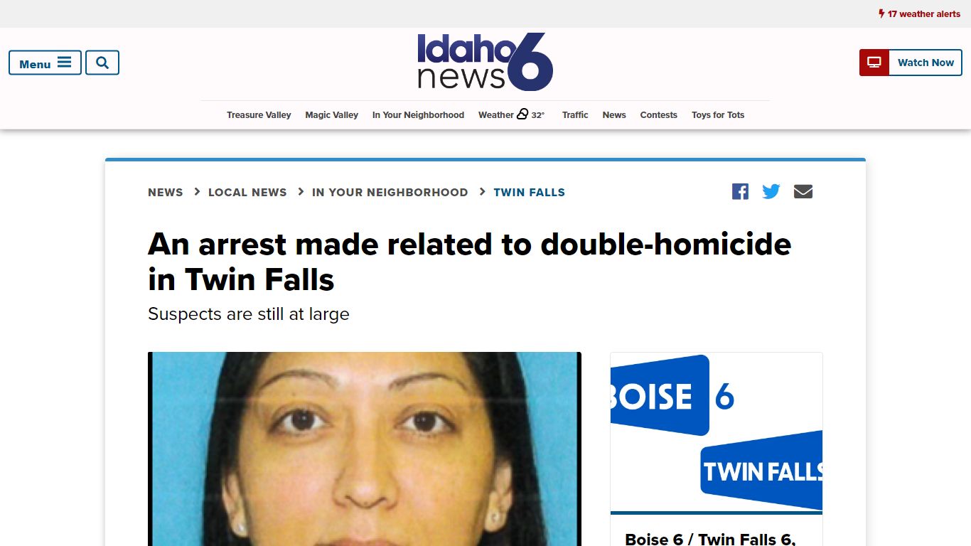 BREAKING: An arrest made related to double-homicide in Twin Falls